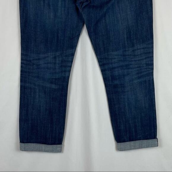 Banana Republic Dark Wash Mid Rise Cropped Cuffed Jeans NWOT Size 6 - Picture 6 of 10